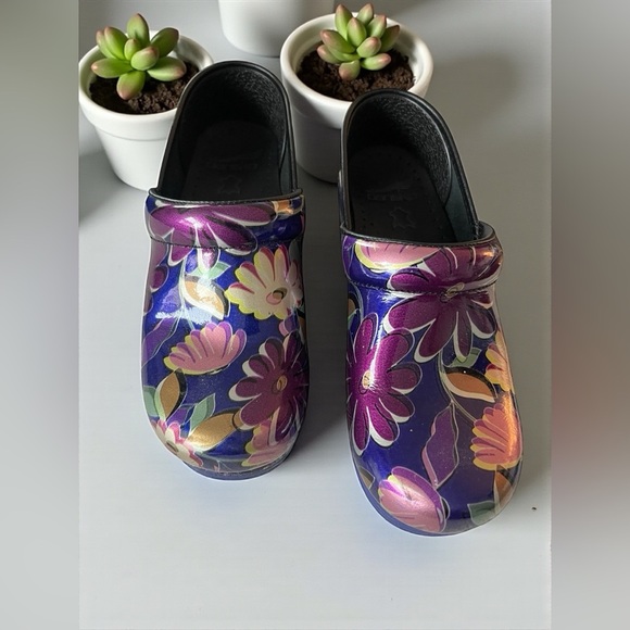 Dansko Professional Clog Indigo Floral Patent Leather EU 37 - Picture 7 of 7